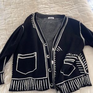 Source Unknown brand black cardigan jacket